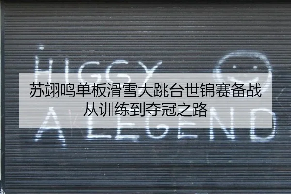 苏翊鸣单板滑雪大跳台世锦赛备战 从训练到夺冠之路